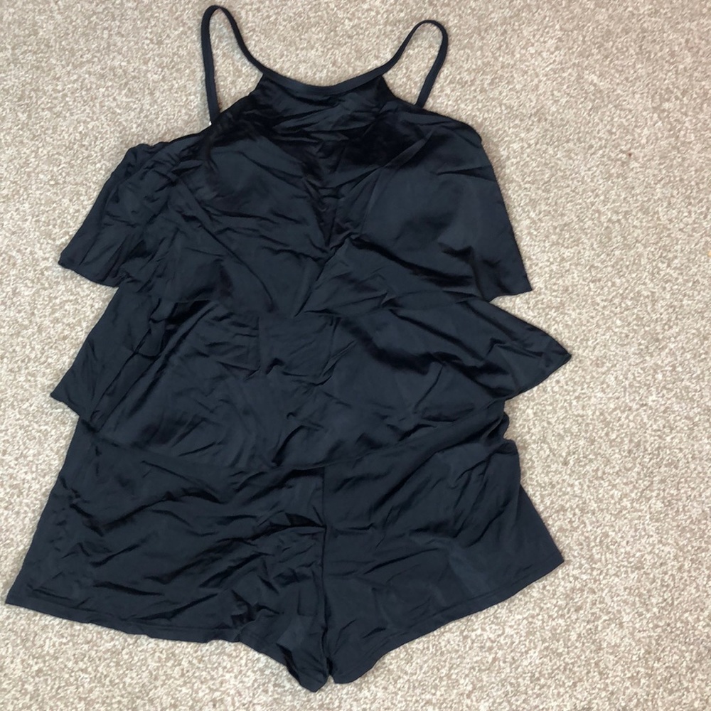 Fit 4U Tiered Ruffle One Piece Spaghetti Strap